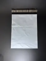 Курьерский пакет 25х35 см бело-серый без печати, без кармана