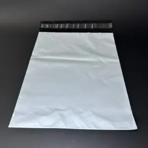 Курьерский пакет 25х45 см бело-серый без печати, без кармана