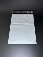 Курьерский пакет 25х45 см бело-серый без печати, без кармана