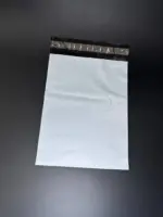 Курьерский пакет 25х45 см бело-серый без печати, без кармана