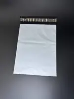 Курьерский пакет 25х45 см бело-серый без печати, без кармана