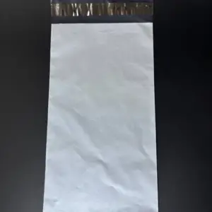 Курьерский пакет 25х60 см бело-серый без печати, без кармана