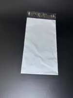 Курьерский пакет 25х60 см бело-серый без печати, без кармана