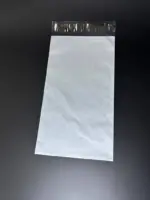 Курьерский пакет 25х60 см бело-серый без печати, без кармана