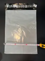 Курьерский пакет 30х40 см бело-серый без печати, без кармана