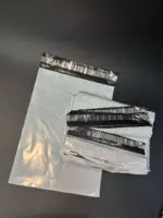 Курьерский пакет 30х40 см бело-серый без печати, без кармана