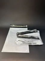 Курьерский пакет 30х40 см бело-серый без печати, без кармана