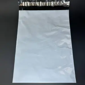 Курьерский пакет 40х50 см бело-серый без печати, без кармана