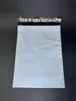 Курьерский пакет 40х50 см бело-серый без печати, без кармана