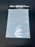 Курьерский пакет 40х50 см бело-серый без печати, без кармана