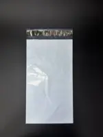 Курьерский пакет 6х20 см бело-серый без печати, без кармана