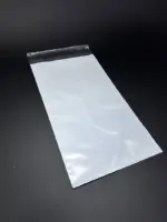 Курьерский пакет 6х20 см бело-серый без печати, без кармана