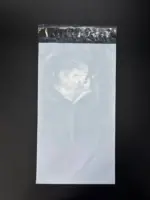 Курьерский пакет 6х20 см бело-серый без печати, без кармана