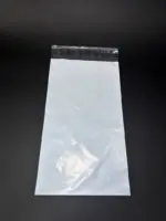 Курьерский пакет 6х25 см бело-серый без печати, без кармана