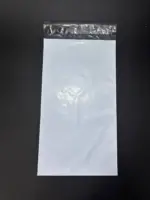 Курьерский пакет 6×30 см бело-серый без печати, без кармана