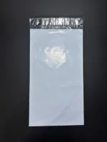 Курьерский пакет 6×30 см бело-серый без печати, без кармана