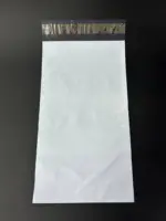 Курьерский пакет 6×35 см бело-серый без печати, без кармана