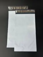 Курьерский пакет 6×35 см бело-серый без печати, без кармана