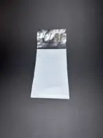 Курьерский пакет 8х12 см бело-серый без печати, без кармана