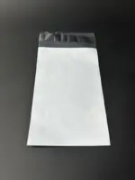 Курьерский пакет 8х15 см бело-серый без печати, без кармана