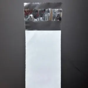 Курьерский пакет 8х20 см бело-серый без печати, без кармана