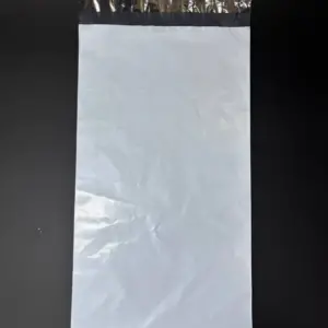 Курьерский пакет 8х25 см бело-серый без печати, без кармана