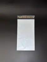 Курьерский пакет 8х25 см бело-серый без печати, без кармана