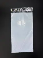 Курьерский пакет 8х35 см бело-серый без печати, без кармана