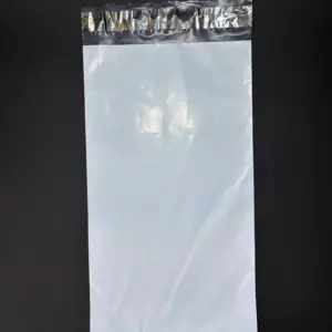 Курьерский пакет 8х35 см бело-серый без печати, без кармана