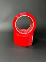 Скотч красный 66м намотка * 48мм ширина — Клейкая лента упаковочная красная 66 метров