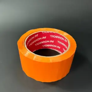 Скотч оранжевый 66м намотка * 48мм ширина — Клейкая лента упаковочная оранжевая 66 метров