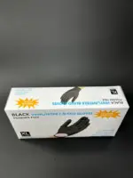 Перчатки нитриловые/виниловые черные размер XL (100 штук в пачке) Black vinyl/nitrile Latex Free