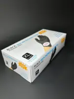 Перчатки нитриловые/виниловые черные размер XL (100 штук в пачке) Black vinyl/nitrile Latex Free