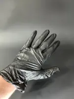Перчатки нитриловые/виниловые черные размер XL (100 штук в пачке) Black vinyl/nitrile Latex Free